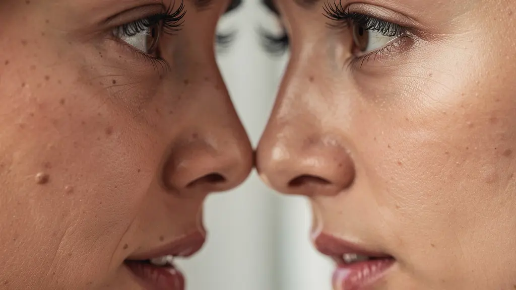 Portrait en gros plan de deux personnes se regardant avec une intensité émotionnelle palpable