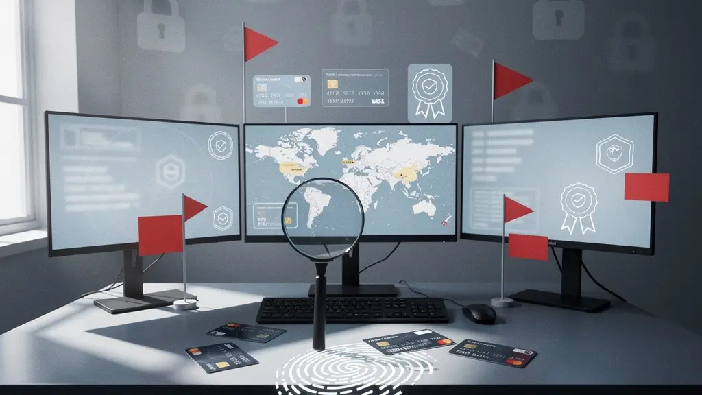 Détective numérique analysant des preuves numériques sur des sites de rencontre frauduleux