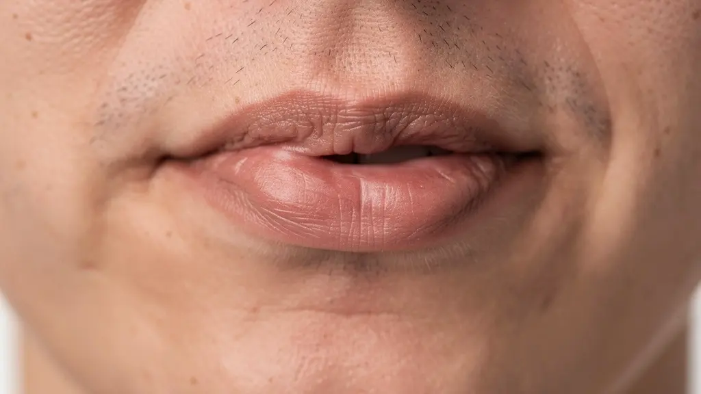 Portrait rapproché montrant l'asymétrie caractéristique d'une micro-expression de mépris